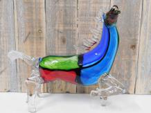 Glasgeblasenes Pferd im Muranostil, farbenfroh