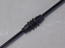 Trapstaaf, trapstijl, single element voor balustrades, gietijzer, zwart gelakt