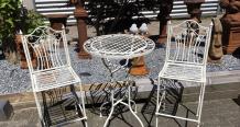 Gartenset, weißes Metall, schönes Set und gute Qualität!