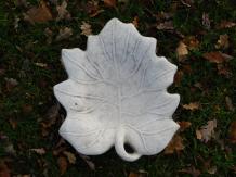 Vogeltränke in Blattform, Stein, 40 cm, Gartendeko