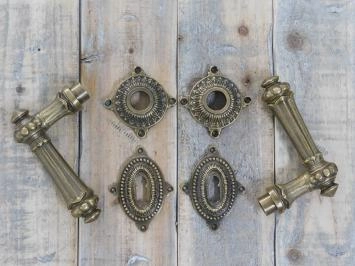 Türbeschlagset - Kupfer - Retro-Türgriffset und Schlafzimmertür BB