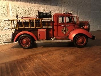 Metall modell eines Feuerwehr Auto, Vintage Wagen 