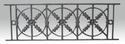 Cast iron window grill, raamrooster, massief smeedijzer, rust-bruin.