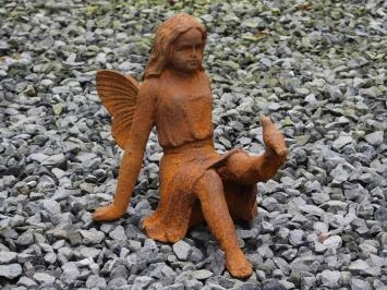 Exklusive Statue eines Elfen, Engels mit Vogel