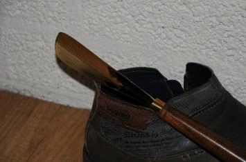 Schuhanzieher – Messing/Hartholz – Entenkopf
