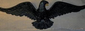 Gietijzeren wanddecoratie - adelaar - zwart - breed