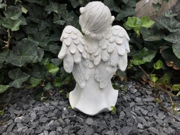 Set engel beelden met kruis, gemaakt van polystone