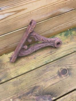Set muurbeugels, zwaar-gietijzer-rust