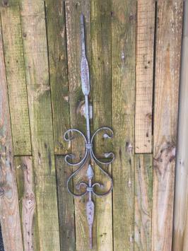 Balkonreling, balkon element, trapstijl, smeedijzer antiek