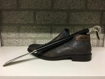 Schoenlepel - Nikkel/hardhouten - Eendenhoofd