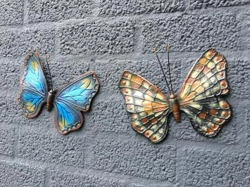 Gusseiserne Schmetterlinge – rustikal – in Farbe – Wanddekoration