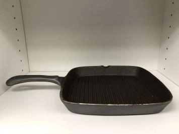 Zware gietijzeren grill pan, ouderwetse  topkwaliteit