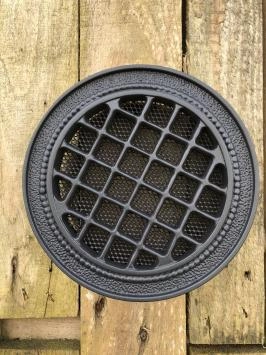 Lüftungsgitter, Kamin Ventilation rund, Alu schwarz