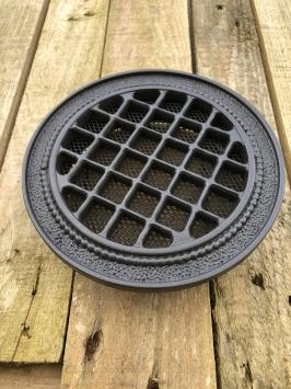 Lüftungsgitter, Kamin Ventilation rund, Alu schwarz