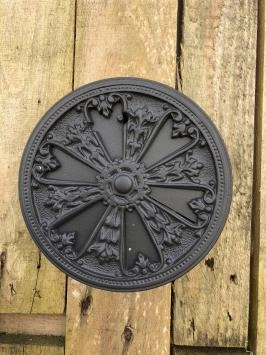 Verstellbares Lüftungsgitter, rundes Kamingitter, Alu schwarz