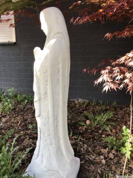 Mutter Maria / Mutter Maria, groß auf Sockel, Stein Skulptur