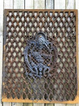 Cast iron-rust- deur-raam rooster, wandornament, mooi smeedwerk