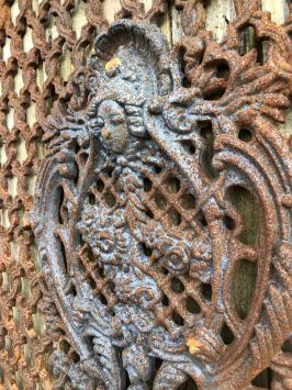 Cast iron-rust- deur-raam rooster, wandornament, mooi smeedwerk