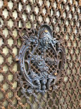 Cast iron-rust- deur-raam rooster, wandornament, mooi smeedwerk
