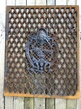 Cast iron-rust- deur-raam rooster, wandornament, mooi smeedwerk
