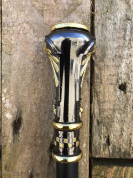 Wandelstok vrijmetselarij / tempeliers, uniek en exclusief, messing