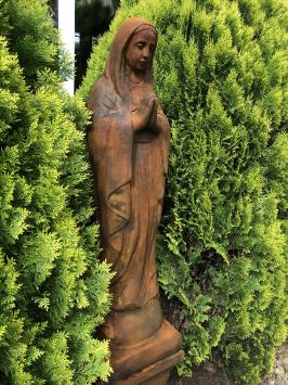 Mutter Maria, Gartenstatue, große Steinstatue, Oxid