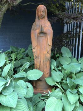 Mutter Maria, Gartenstatue, große Steinstatue, Oxid