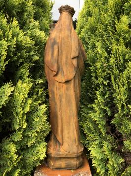 Statue von Maria - Kind, voll Stein Statue auf Oxid-Sockel