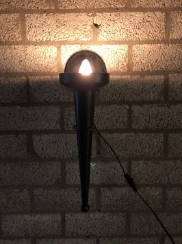 1 Kasteelfakkel metaal als wandlamp, metaal