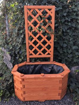 Pflanzgefäß mit Pergola, Holz, Blumenkasten aus Holz