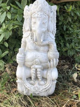 Beeld Ganesha 2, een hindoestaanse god, tuinbeeld steen