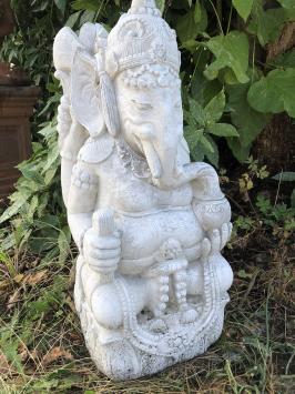Beeld Ganesha 2, een hindoestaanse god, tuinbeeld steen