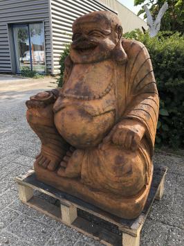 Buddha-Statue, massiver Stein Oxid, schöne große Statue