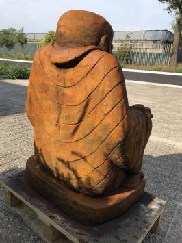 Buddha-Statue, massiver Stein Oxid, schöne große Statue