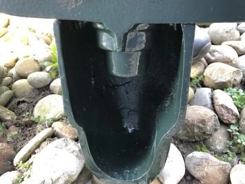 Topkwaliteit wandfontein, zwart, aluminium, messing kraan