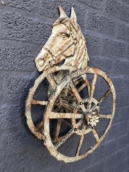 Pferd - Schlauchhalter aus Gusseisen - rund