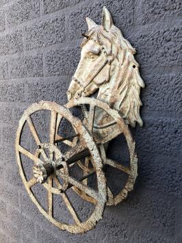 Pferd - Schlauchhalter aus Gusseisen - rund