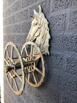 Pferd - Schlauchhalter aus Gusseisen - rund