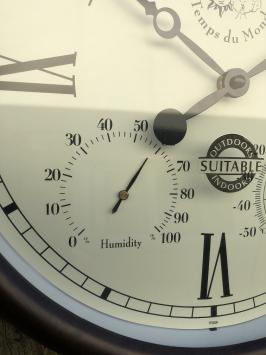Station Uhr, Outdoor, Garten, Uhr mit Thermometer, Hydrometer