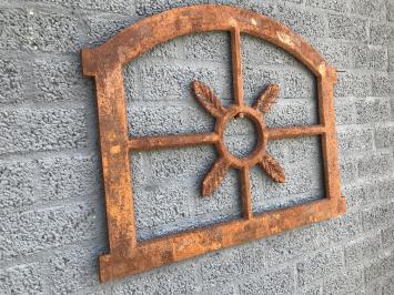 Gietijzeren garage-raam, ijzervenster voor tuinmuur, groot