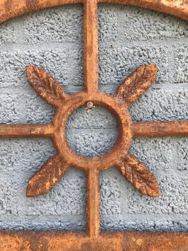 Gietijzeren garage-raam, ijzervenster voor tuinmuur, groot