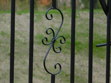 Sierlijke poort, poedercoating zwart, hekwerk