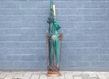 Paraplubak - smeedijzer met voet van hardhout