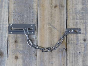 Veiligheidsketting voor de deur nikkel  plus schroeven