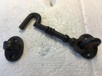 Wind haak sluiting met drop haak, ijzer, kleine, 13 cm