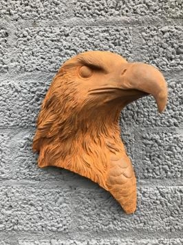 Adlerkopf – Wanddekoration aus Gusseisen – rustikale Oberfläche