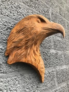 Adlerkopf – Wanddekoration aus Gusseisen – rustikale Oberfläche