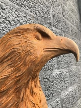 Adlerkopf – Wanddekoration aus Gusseisen – rustikale Oberfläche