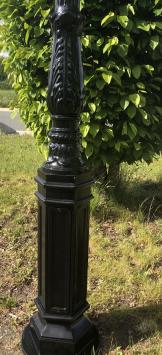 Buitenlamp, lantaarn Amsterdam met keramische fitting en glas, gegoten aluminium zwart of groen, 320 cm