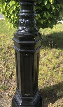 Buitenlamp, lantaarn Amsterdam met keramische fitting en glas, gegoten aluminium zwart of groen, 320 cm